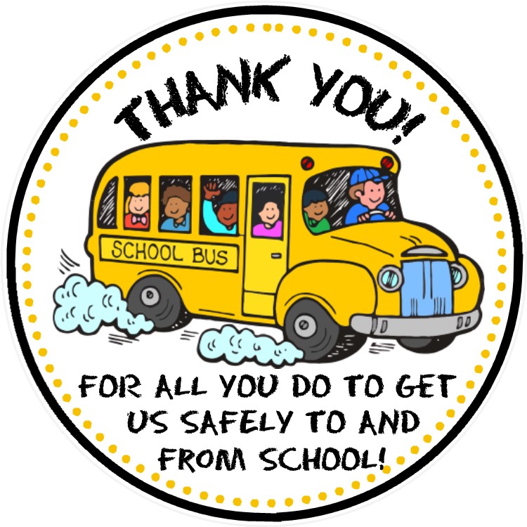 Free Printable Bus Driver Thank You Cards